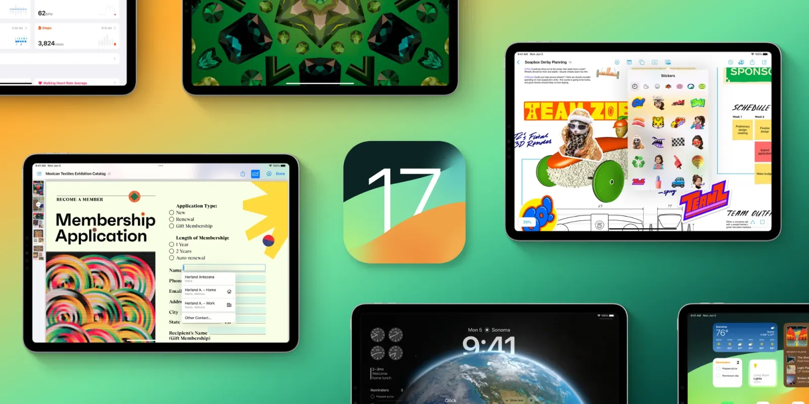 Apple releases iPadOS 17 with interactive widget support and a redesigned lock screen